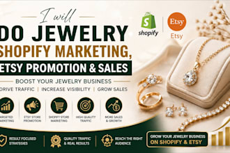 do jewelry shopify marketing, etsy promotion sales  jewelry sales for etsy sales
