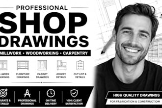 create professional shop drawings for millwork and furniture