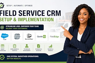 setup field service crm salesforce fsm jobber servicetitan quotelq fieldedge