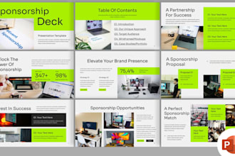 redesign a corporate slide deck, company profile, sponsorship deck presentation
