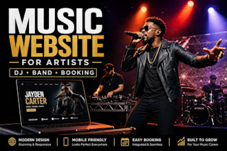 design and build a music website for artists, djs, bands, or record labels