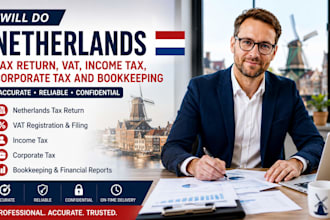 do netherlands tax return, vat, income tax, corporate tax and bookkeeping
