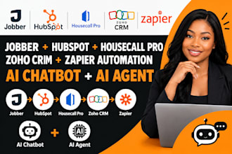 jobber hubspot crm housecall pro zoho crm zapier automation ai chatbot ai agent