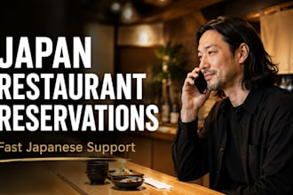 call and make restaurant reservations in japan