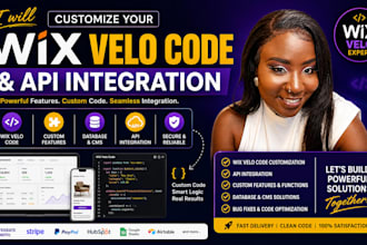 customize wix velo code api integration wix website velo development