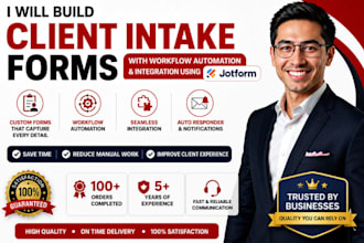 build client intake forms with workflow automation and integration using jotform