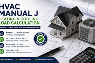 calculate hvac manual j heating and cooling loads for residential permit plans