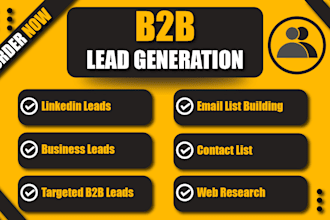 create b2b leads list with verified emails and linkedin