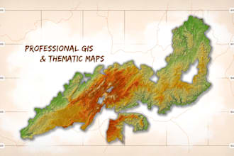 create a professional terrain or topographic map