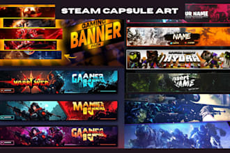 create steam capsule art, steam artwork, game art and game banner