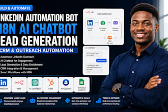 build linkedin automation bot n8n ai chatbot lead generation crm outreach