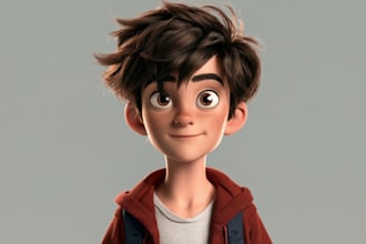 create simple cartoon portrait