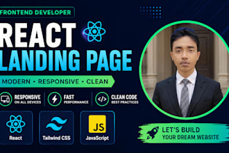 create a react landing page