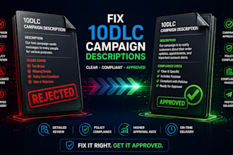 fix your 10dlc campaign description writing