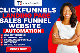 build clickfunnels landing page sales funnel website in click funnel automation