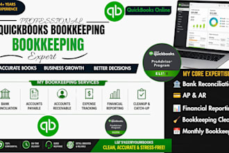 do professional quickbooks bookkeeping, cleanup reporting