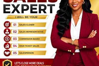 be sales closer, sales representative for high ticket sales