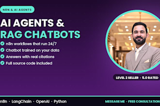 build n8n ai agent, rag chatbot and n8n automation as an expert