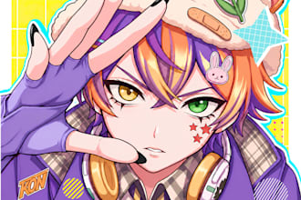 draw anime art and illustration for pfp, oc, vtuber, or fanart