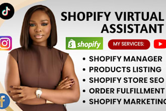 shopify virtual assistant shopify website SEO ecommerce store management