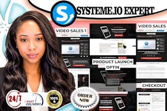 fix systeme io landing page systeme io sales funnel kajabi online course website