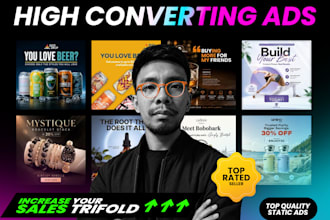 design high converting static ads and meta ad creatives