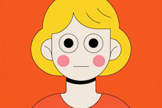 create simple cartoon portrait