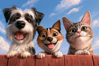 draw a caricature of your dog cat or other pet