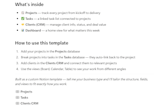 design a custom notion template for businesses