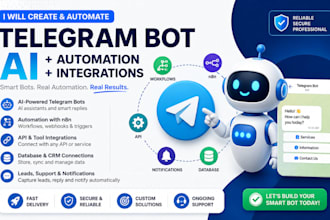 create an ai telegram bot with automation, n8n API integration