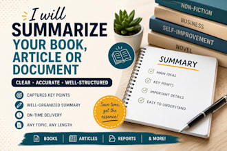 summarise your books, articles, or documents clearly
