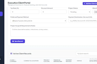 build a custom PHP freelancer client management system