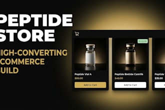 build peptide website, peptide store, ecommerce website woocommerce