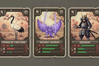 create pixel art card game design pixel trading cards balatro playing card pixel