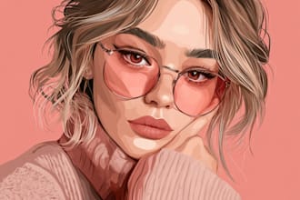 design oc character, fan art, concept art, portrait in any style