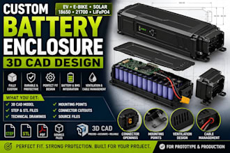 design a custom ev and e bike battery enclosure in cad