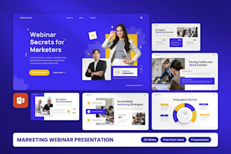 design interactive masterclass webinar pitch deck and powerpoint template slides