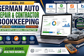 do german auto repair contractor bookkeeping qb jotread buildertrend shopmonkey