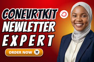 design convertkit newsletter, kit landing page and email automation
