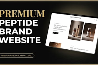 build premium peptide website, peptide branding, nutraceutical store