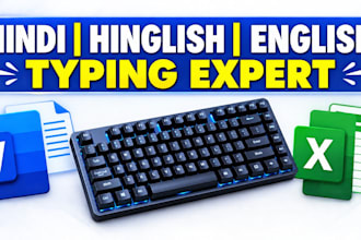 do hindi english typing, hindi to hinglish in word and excel file