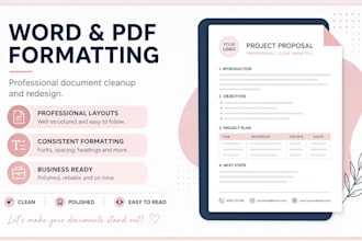 format and redesign your word or PDF document