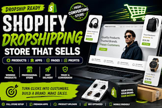 build shopify dropshipping store with products and apps