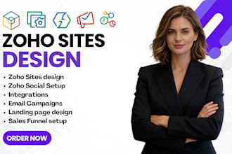 zoho sites sales funnel landing page zoho social website marketing automation