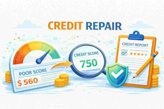credit repair, inquiry remove, late payment, chargeoff, boost score to 750 in24h