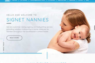 design wix nanny agency website nanny recruitment babysitting agency website