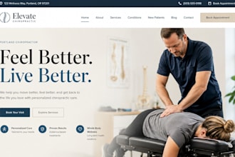 design squarespace chiroppractor website chiropractic clinic appointment website