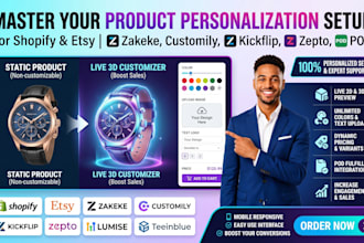 setup zakeke customly kickflip zepto product personalization, shopify esty pod