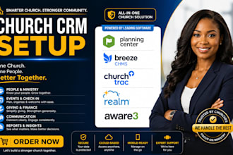 setup church crm tightly and breeze chms planning centre churchtrac realm aware3