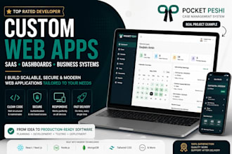 build a scalable custom web app, admin dashboard or saas mvp